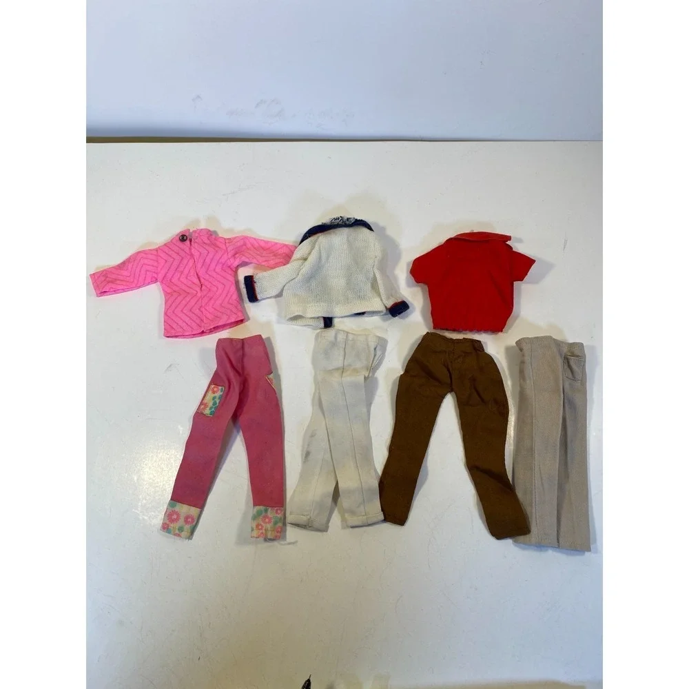 Vintage Barbie Ken Clothes Lot of 7 Pants and Shirts 3 Shirts 4 Pants